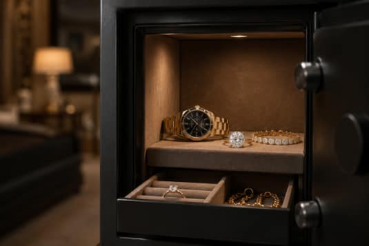 Jewelry and valuable items insurance coverage in Austin TX PERSONAL Jewel Phone Safe Icon -RISK COVERAGE INSURANCE