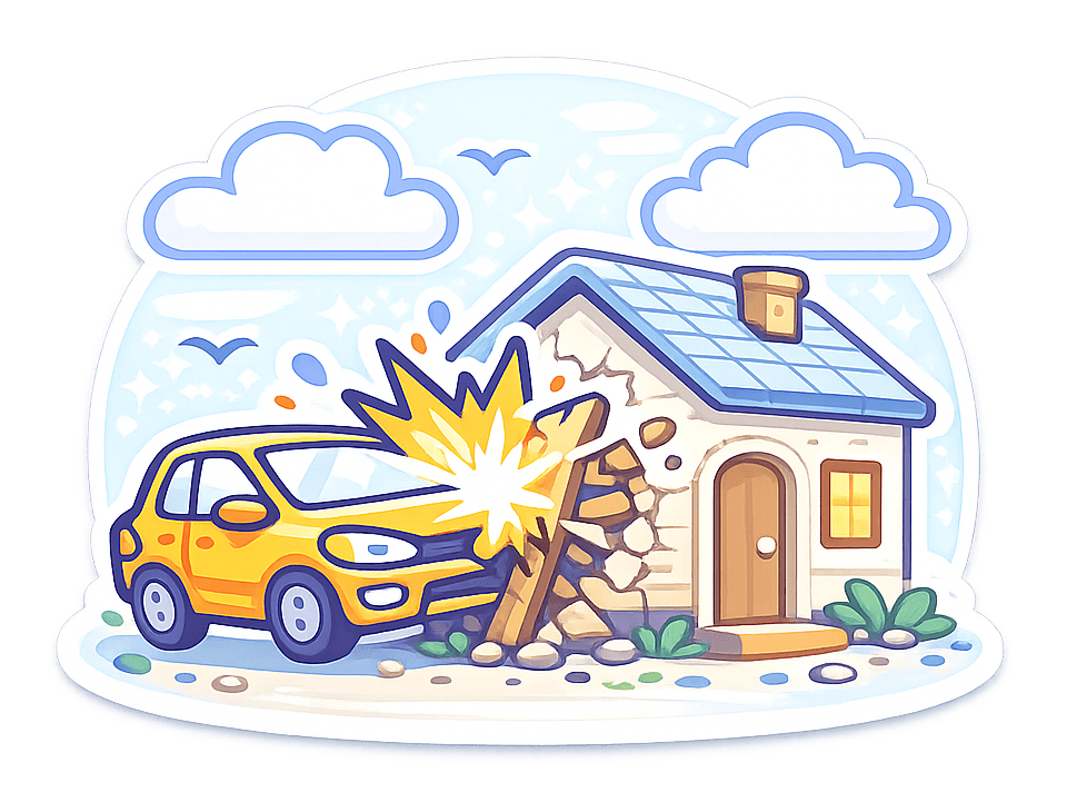 Car Hitting a Home or Building Car Hitting a Home or Building