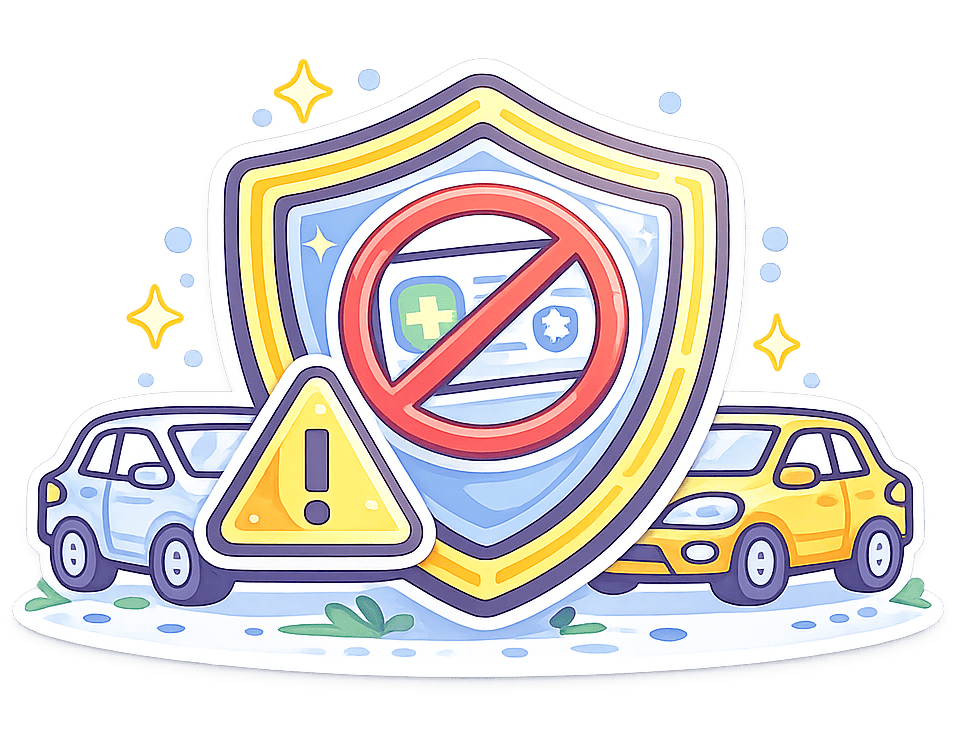 Uninsured or Underinsured Motorist Coverage Rental car and key.